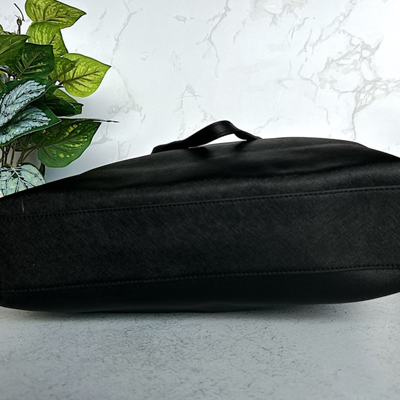 CALVIN KLEIN BLACK SILVER LOGO TOTE BAG - Picture 5 of 8